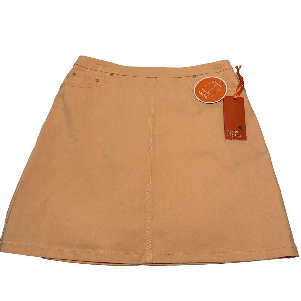 Hearts Of Palm Ladies sz 6 Tennis Golf Pickleball skort stretch pull on Apricot